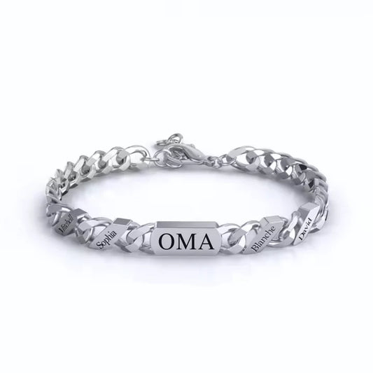 Familjelänkarmband Mamma-Mormor–Farmor
