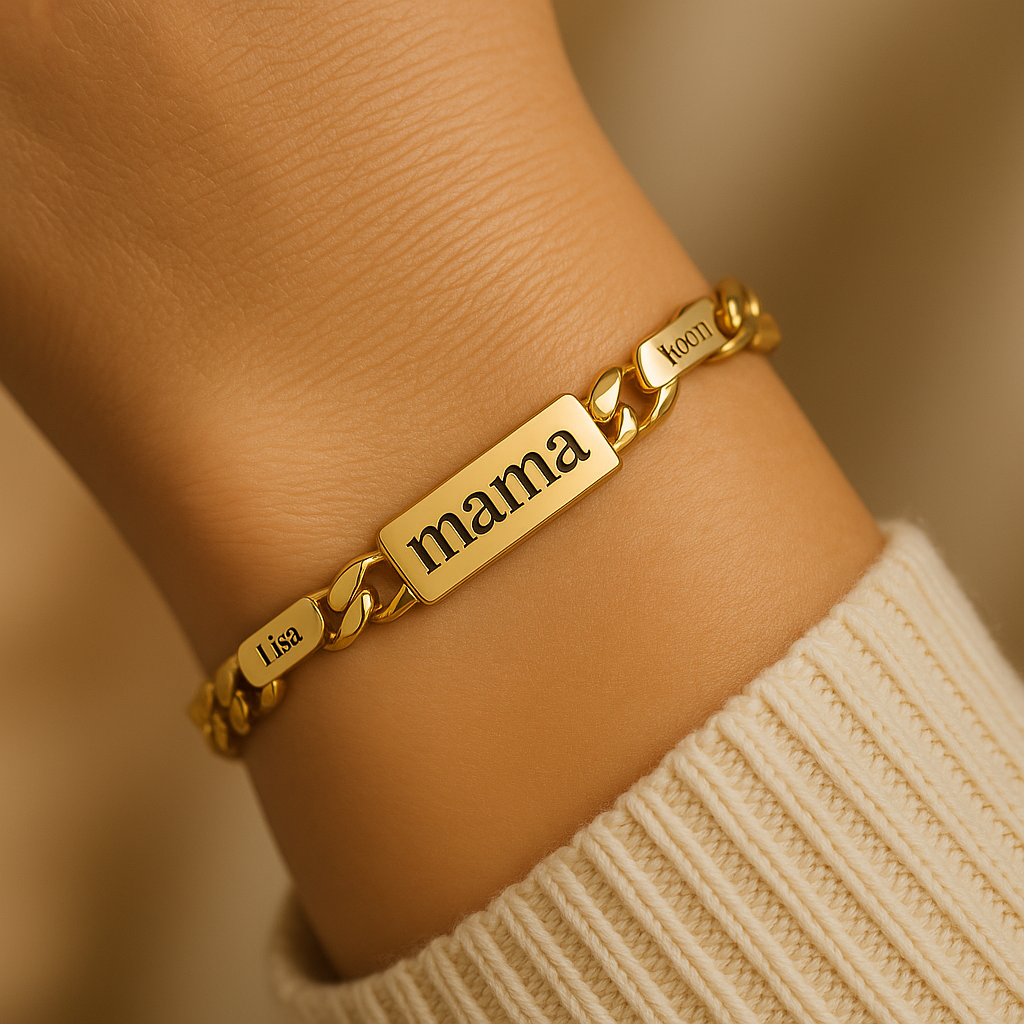 Familjelänkarmband Mamma-Mormor–Farmor